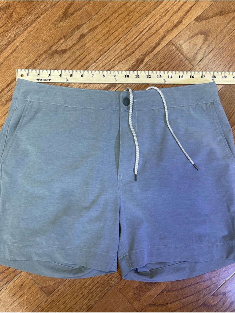 Faherty All Day Shorts Mens Sz 35 Gray 5” Inseam Stretch Performance Casual Golf - Picture 6 of 7